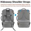 Men's Gray Waterproof Multifunctional Crossbody Backpack with Large Capacity for Business and Travel