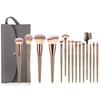 15pcs/set Face Bronzer Makeup Brushes Kit Make Up Tool Liner Brow Brush Portable Eyebrow Brush  Lady