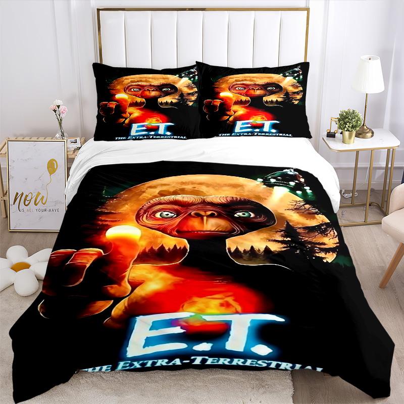 Classic Scifi Movie Alien Print 3Pcs Bedding Set,Duvet Cover with 2 Bedro,Pillowcase Home Birthday Gift