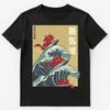 Japanese Style Big Wave Surfing Dragons Unisex T-shirt Tops Tees Unisex