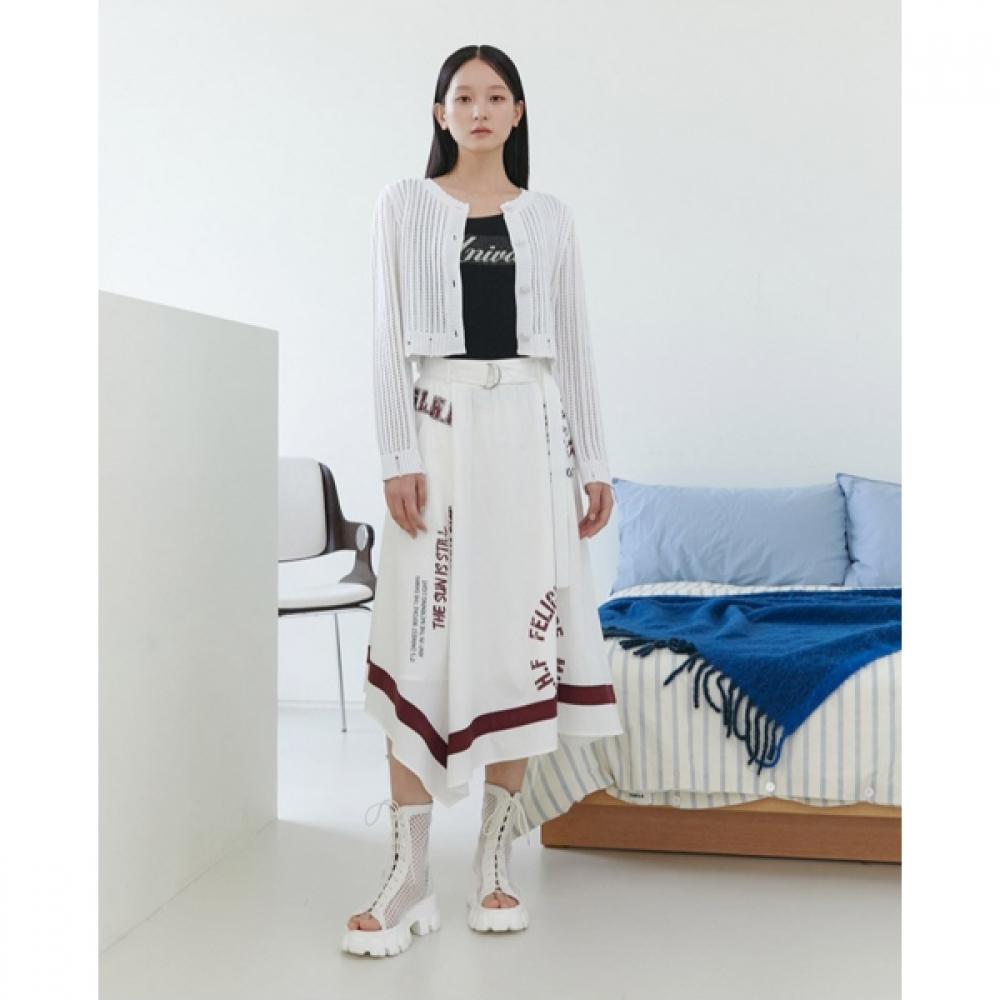 Egoist Color Block Asymmetrical Skirt Er2ws565
