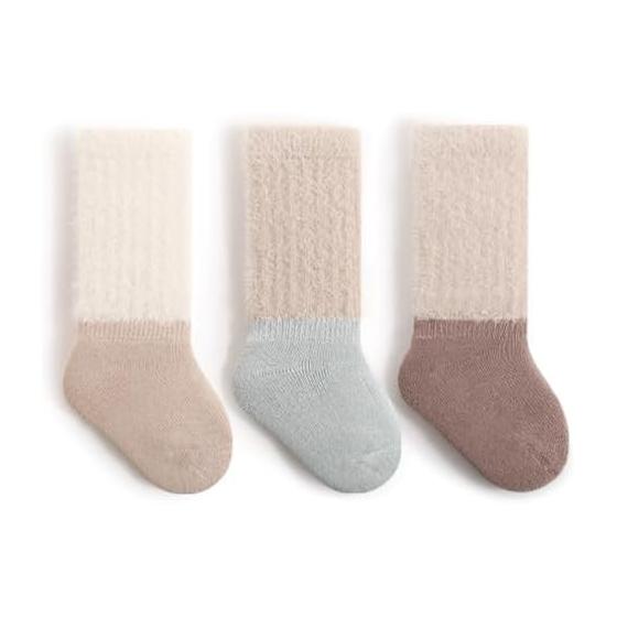 [HAYAHARU] Baby Socks, Heat Retention, Cold Protection, Baby Socks, Cute, Newborn Socks, Cotton, Soft, Non-Slip, Autumn, Winter, Thick, Children s