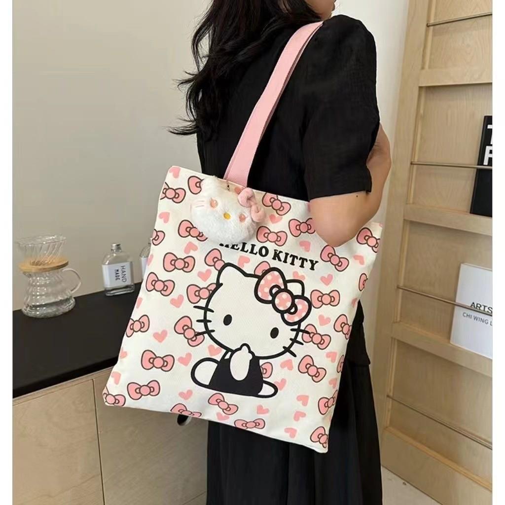 Canvas Tote Bag For Students With Large Capacity And Inner Card Pocket For Daily Use