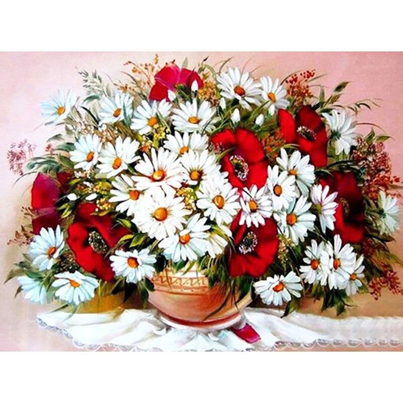 New 5D DIY Diamond Painting Flower Diamond Embroidery Scenery  Rhinestones Crafts Full Round Drill Home Decor Art Gift
