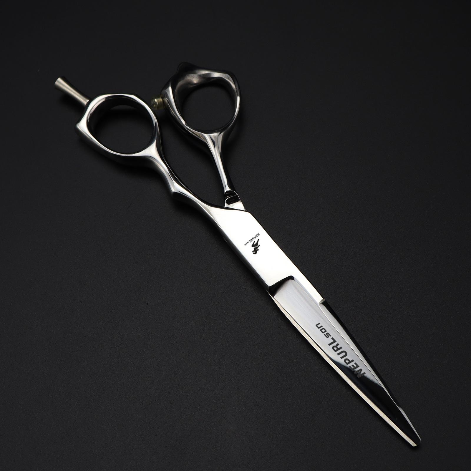 6.0 Hairdressing & Barber Scissors Set: Straight, Serrated, Thinning Shears