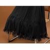DIMANAF 2026 Summer Women New Skirts Solid Elastic Waist Pleated Mesh Elegant Skirts Yellow