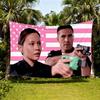 1 Stück Druck „The Rookie“-Protagonistin Lucy Chen und Tim Bradford Wandteppich-Poster Eric Winter Pink Amerikanische Flagge Hintergrund Wand