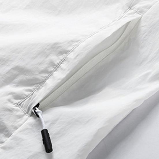 Letní venkovní sluneční ochranný kabát s kapucí a dlouhým rukávem, zipem a rozparkem, jednobarevný, 360stupňové pokrytí, ledově hedvábný, anti-UV svrchní oblečení