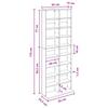 CD Shelf Sonoma Oak 65 X 23.5 X 175 Cm Engineered Wood