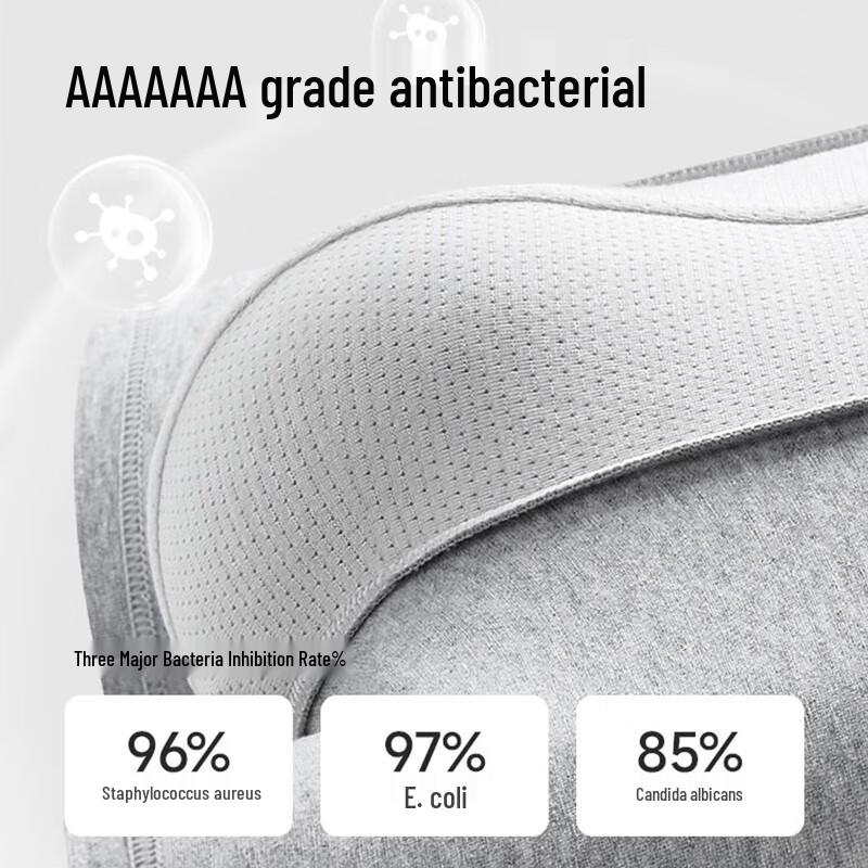 Yalu Men's 7A Antibacterial Pure Cotton Boxer Briefs (4-Pack)