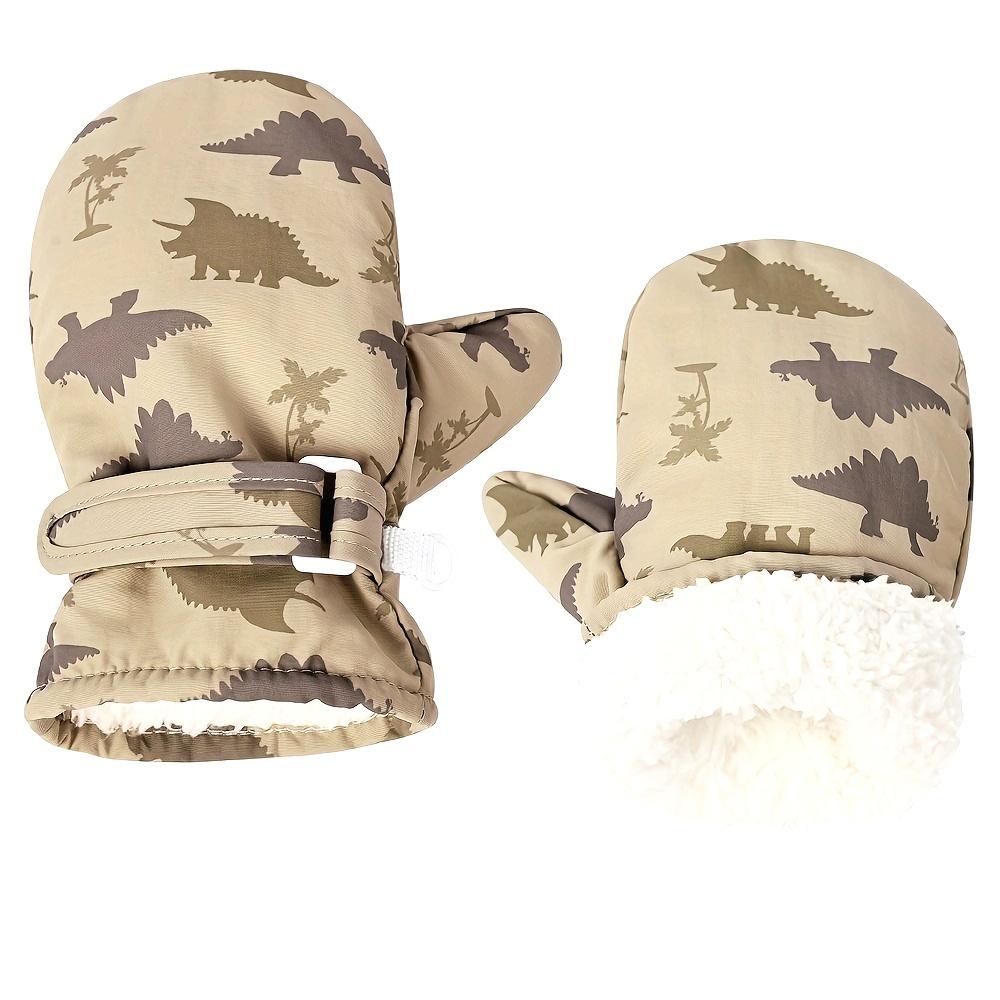 1 Pair of Infant Mittens, Winter Outdoor Quick-Drying Gloves for Boys and Girls, Easy-To-Wear Velvet Warm Mittens for Children