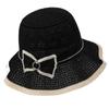 Hollow Fisherman Hat Women's Summer Fashion Simple Bow Sun Hat Foldable Sun Hat