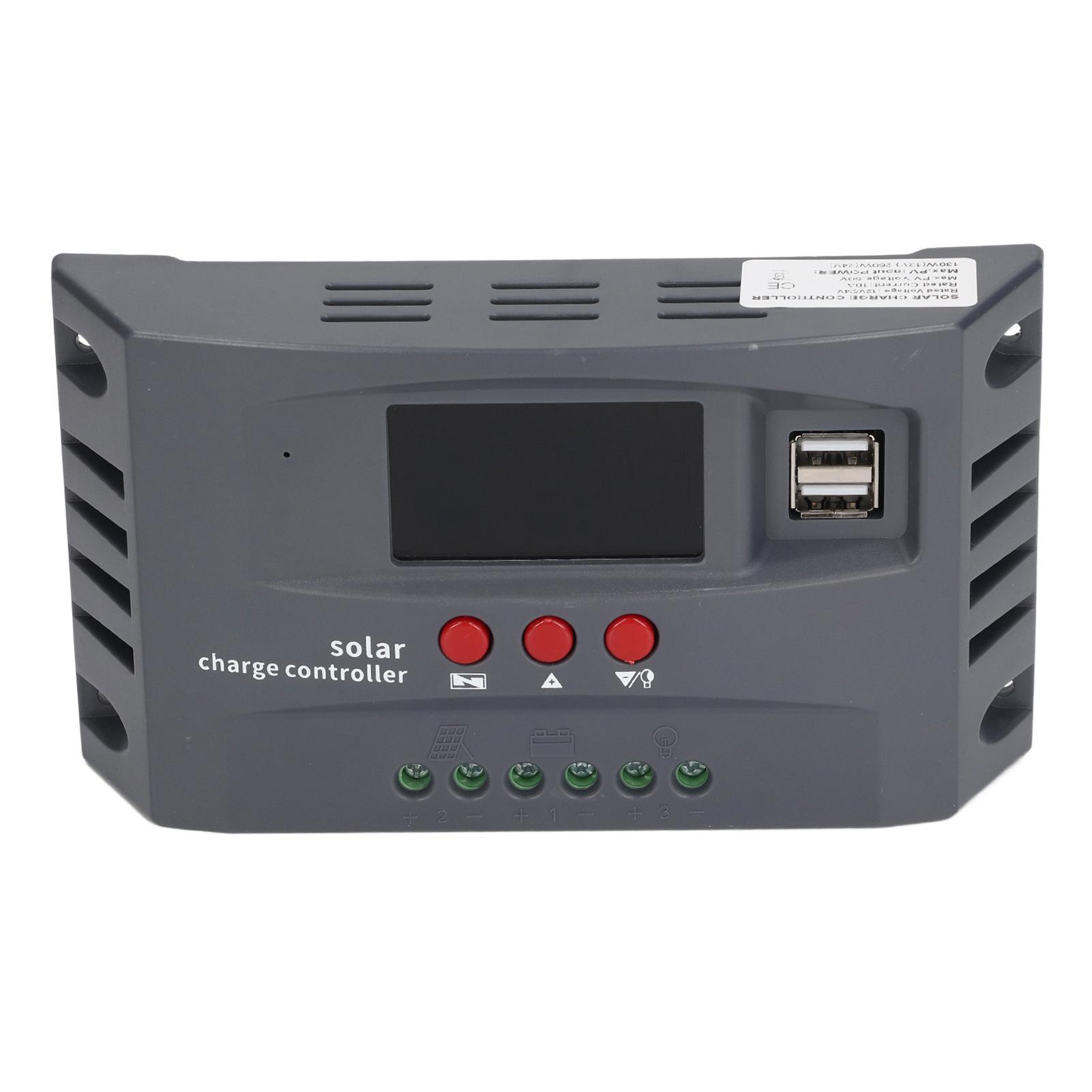 

Solar Charge Controller MPPT 12V 24V 10A LCD Colourful Screen Photovoltaic Regulator