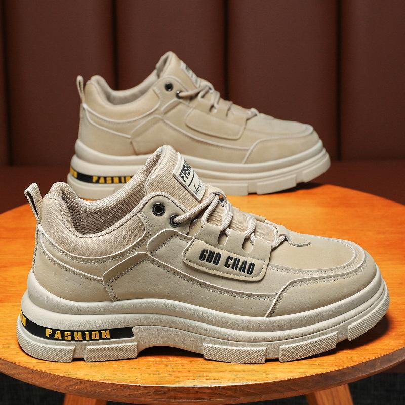 

Осенняя мужская рабочая обувь для активного отдыха, нескользящие износостойкие кроссовки 2024 года, модная дышащая обувь на платформе, универсальная защитная обувь 39 хаки