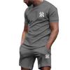 Herren zweiteilige Sportbekleidung, kurzärmeliges T-Shirt und Hosen-Set, Lauf- und Fitness-Sportbekleidung, Sommer, 2024