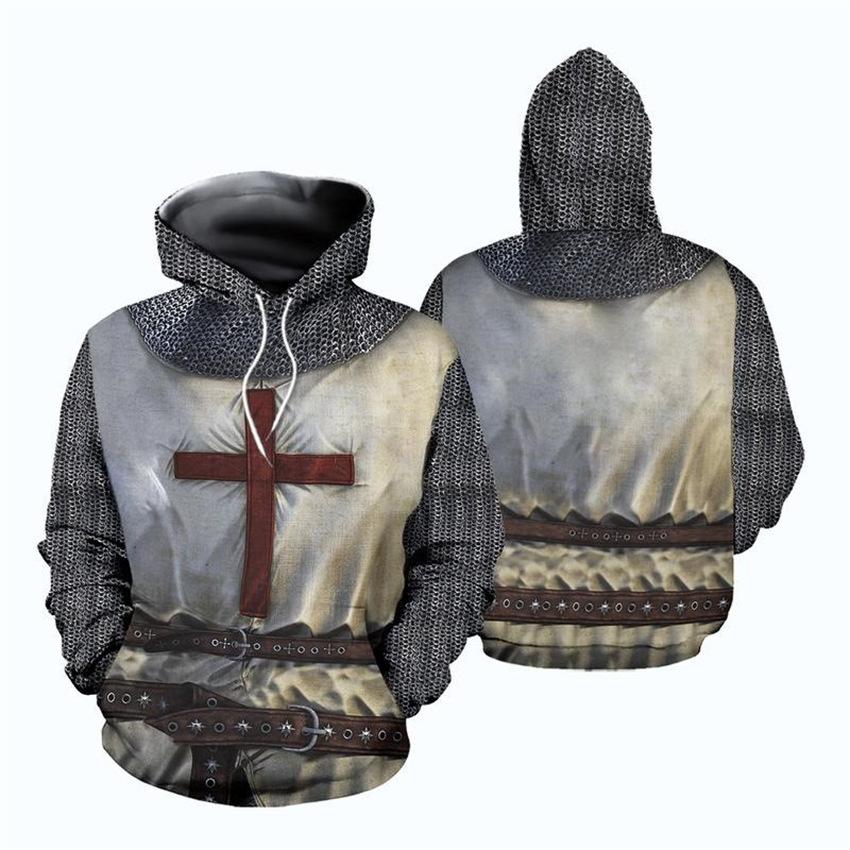 

Новая толстовка с капюшоном Knights Templar 3D Printed Men s Trendy Sweatshirt Game Around Sweatshirt L