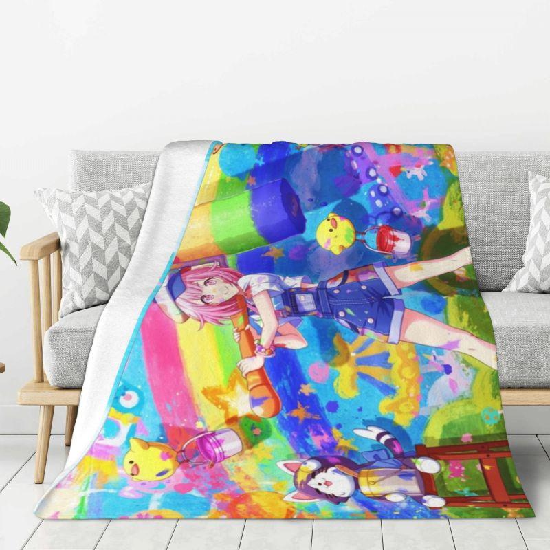 Custom Anime Animation Otori Emu Blanket Warm Fleece Soft Flannel Throw Blankets For Bed Sofa Car Autumn