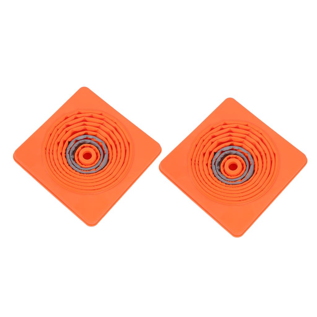 2PCS 70CM Folding Traffic Cones with Reflective Collar Orange Security Road Cone for Parking Lot