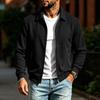 Men's Casual Color Zip-Up Cardigan Jacket for Everyday Wear