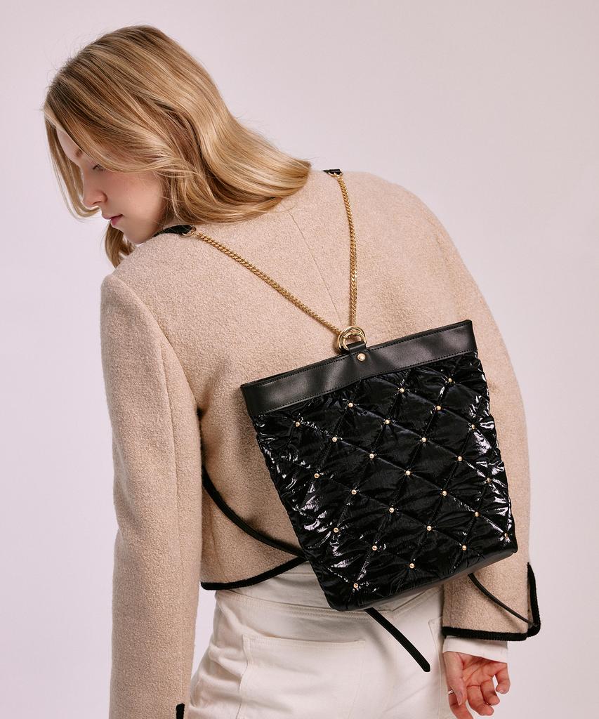 Jina In Ny 3-Way Use Elizabeth Mini Backpack [Black Combo]