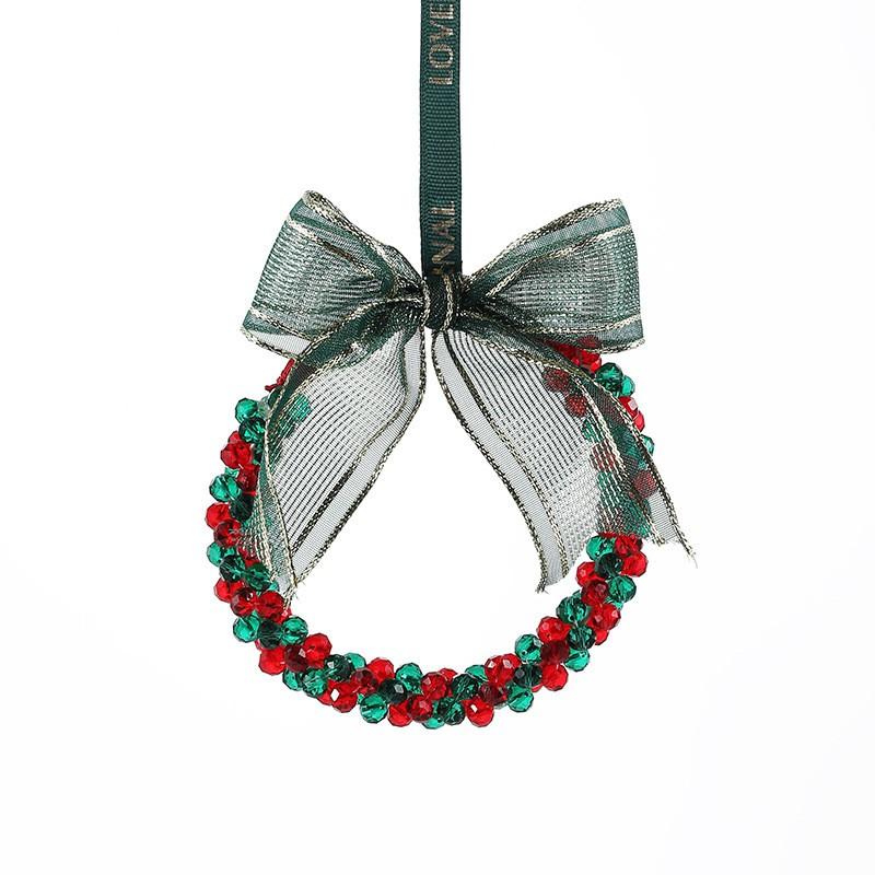 Christmas Crystal Bell Ornament Tree Wreath Holiday Decor