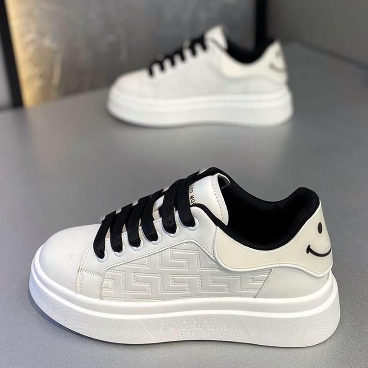 Autumn men's shoes breathable thick baseplate shoes men's heightening tide shoes student versatile sports and leisure shoes men's white shoes