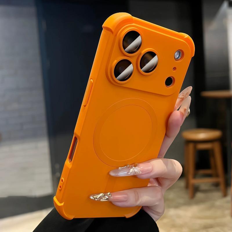 Magnetický nárazuvzdorný silikonový nárazník Pouzdro na telefon Pro iPhone17 16 15 14 13 12 17ProMax Plus Pro Magsafe Bezdrátové nabíjení Kryty