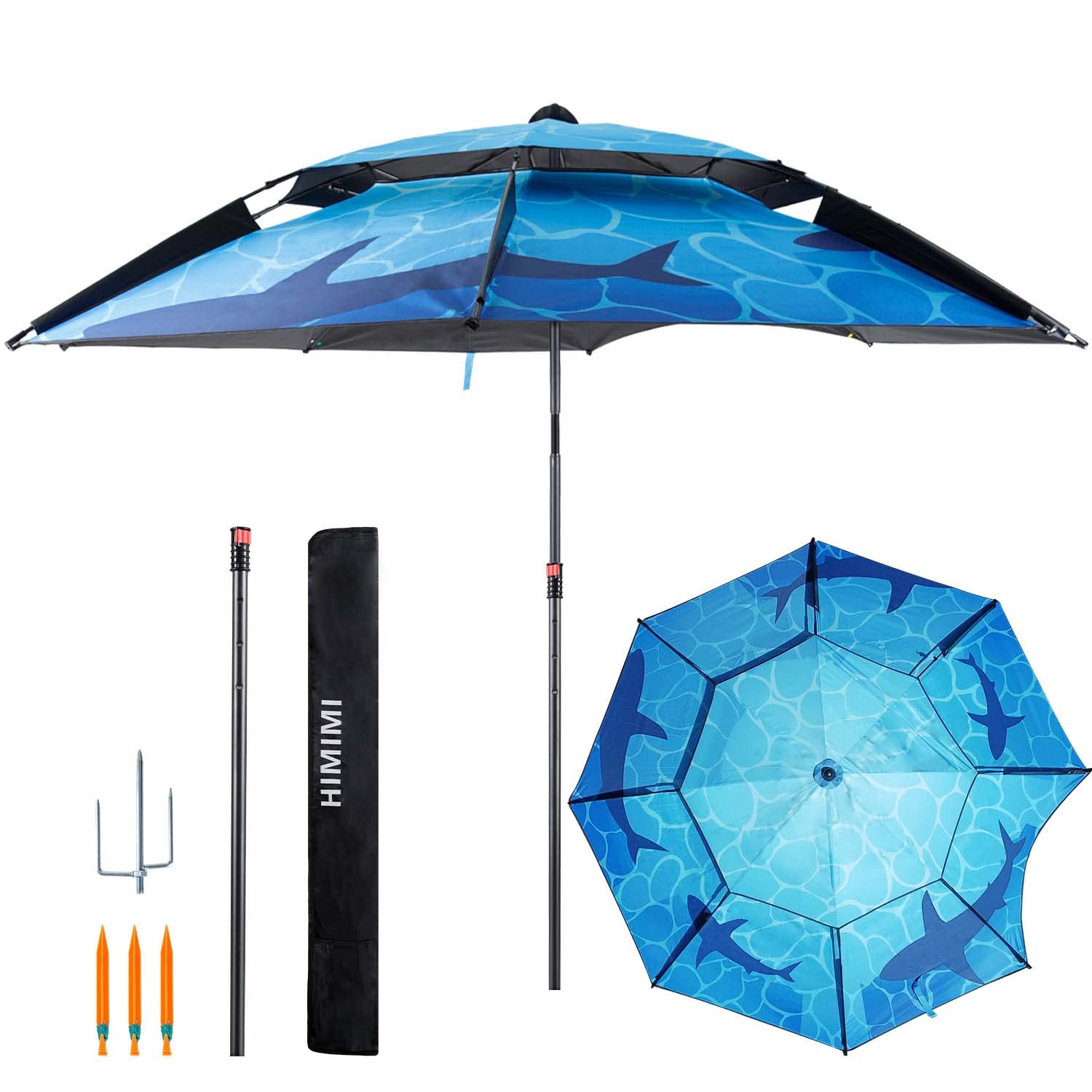 

Большой регулируемый садовый пляжный УФ-зонт от солнца и дождя с наклоном Внешний диаметр Колышки Сумка для хранения в комплекте Зонт, Угол, Зонт, Зонт, Защита, синий