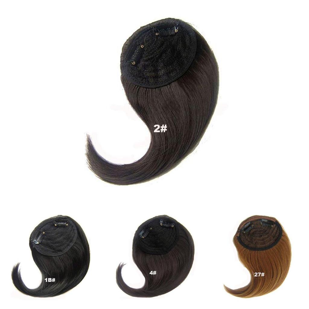 Clip In On Womens Straight Side Bangs Fringe Hair Piece For Gorgeous Volume And Length