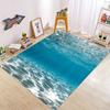 Ocean Water Wave Carpet Mat Rug 3D Effect Blue Sunlight Beach Non-Slip Durable Home Decoration Living Room Kids Room Floor Mat