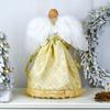 Christmas Doll Standing Treetop Figurine Angel In Gown Home Table Decoration Room Decor Statue Home Accessories Desk Decor