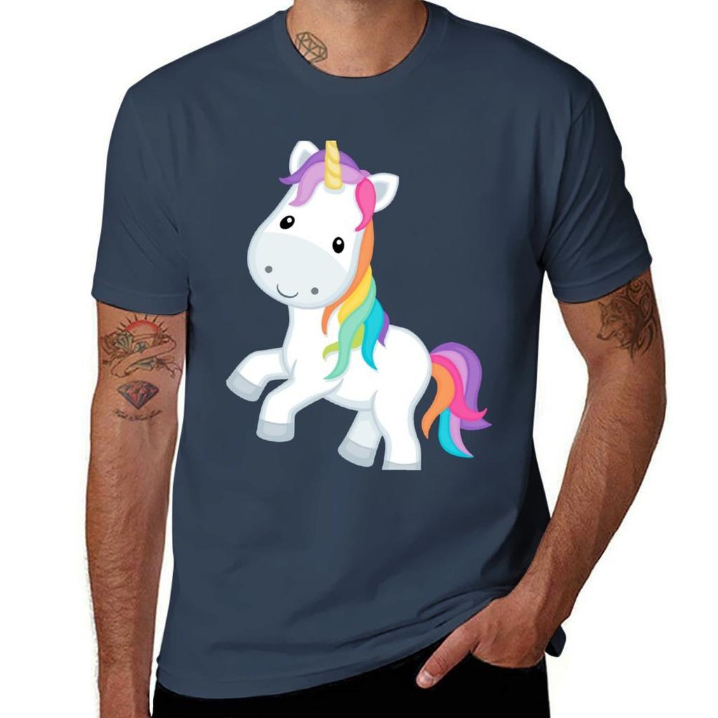 Unicorn Unicorn Face White And Multicolored Unicorn Illustration Horse Legendary Creature Tshirt