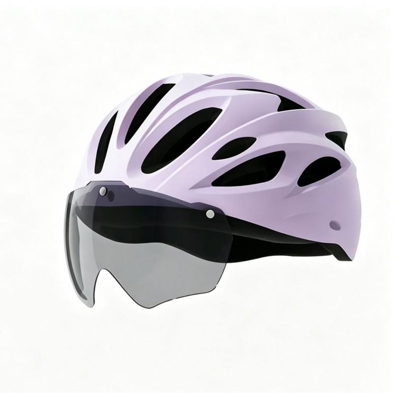 Matte Multi-Color Cycling Helmet Unisex Road Mountain Bike One-Piece Molded Magnetic