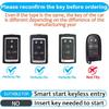 Autophone Compatible With Jeep Key Fob Cover With Keychain Fit For -2025 Grand Cherokee L Grand Wagoneer L Wagoneer Grand Cherokee L 5-6 Buttons