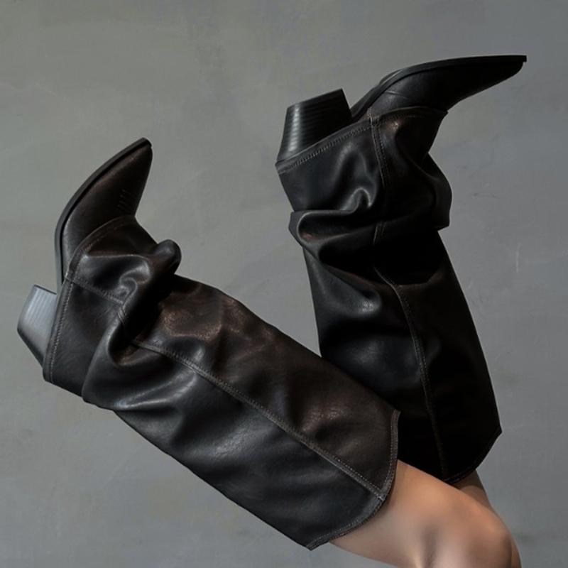 Fashion Women's High Boots High Heels Fashion Luxury Shoes Pointed Toe Deisgner Knee High Boots 2025 Winter Pumps Dress Sexy Botas Mujer