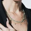 Collier - LUXENTER - Aira - Cristal vert - Finition or jaune 18 carats - Longueur 42+3 cm
