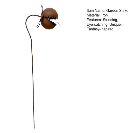 Metal Carnivorous Plant Garden Stake, Large Venus Flytrap Plant Sculpture, Outdoor Decorative Yard Art for Flower Beds, Patios,