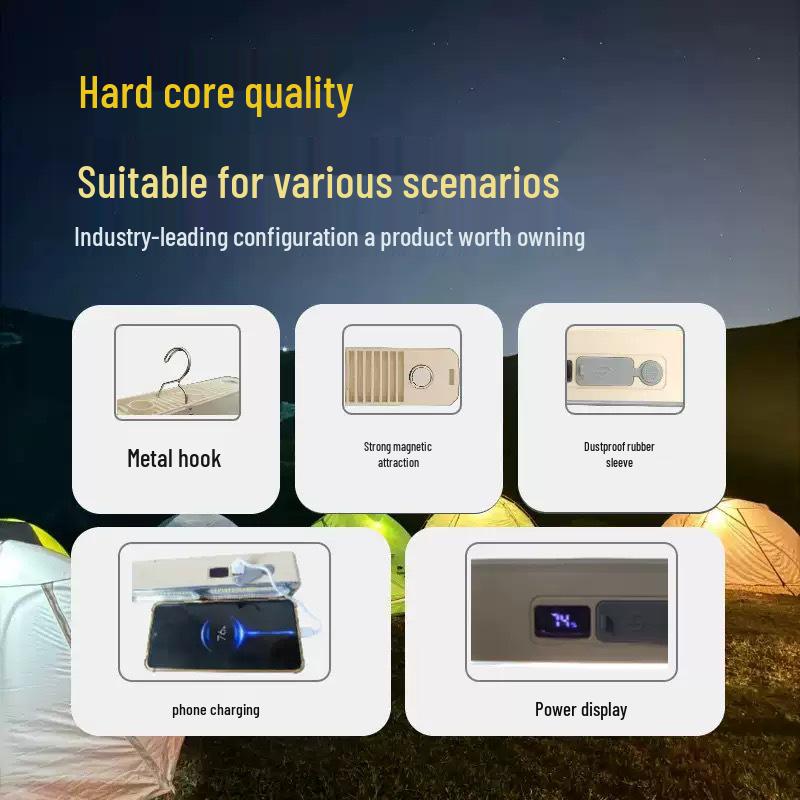 Magnetic LED Emergency Light for Outdoor Camping - Long Battery Life & High Brightness