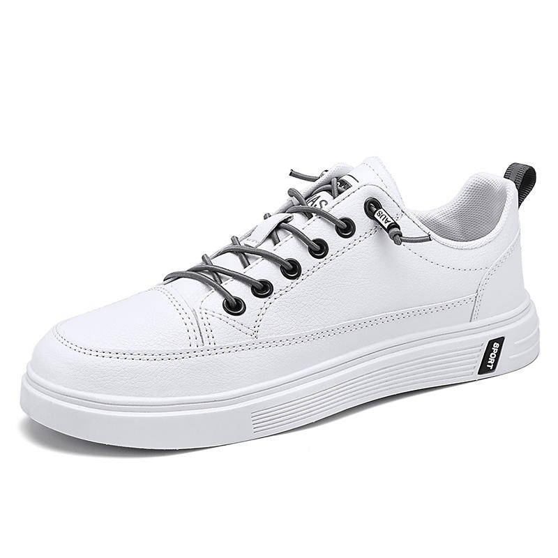 Factory direct sales 2025 new men's shoes breathable simple flat baseplate shoes trendy versatile Korean version casual little white shoes