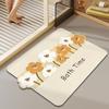 Nordic Simple Flowers Moisture-wicking Quick Drying Bathroom Floor Mat Bathroom Odd Shape Anti-dirty Wear-resistant Diatomium Mud Carpet