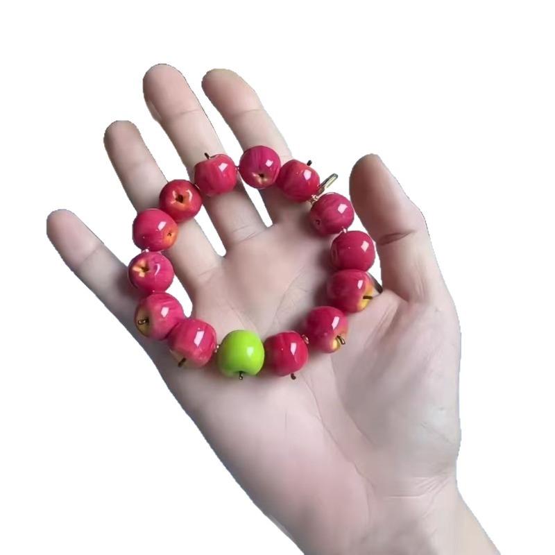 Bracciale di Natale Mela Portafortuna ad Alto Rapporto Qualità-Prezzo che Collega Dolce Frutto Creatività con Una Catena di Buona Fortuna Lungo il Percorso