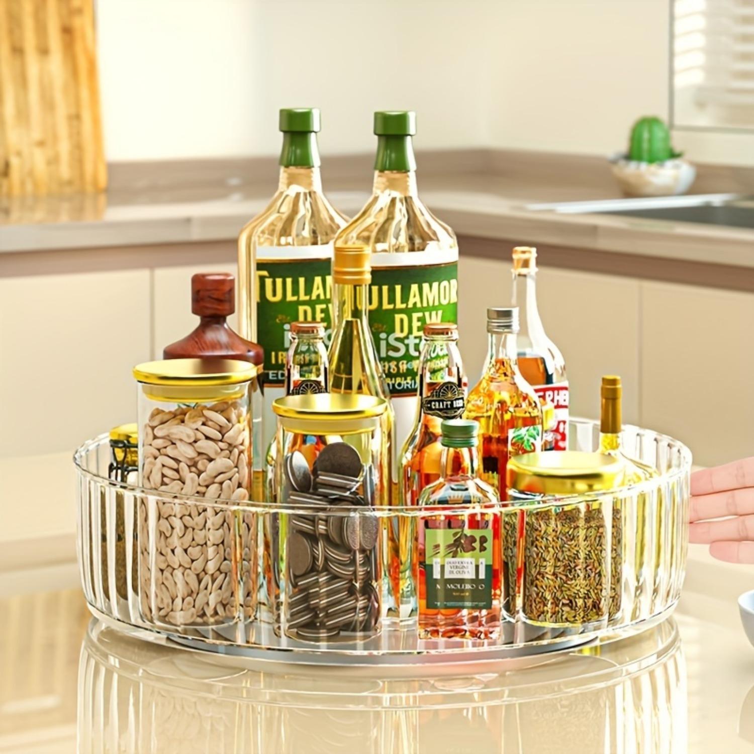 

1 шт. 11-дюймовая вращающаяся многофункциональная подставка для специй Lazy Susan, подставка для приправ, вращающаяся подставка для приправ. L