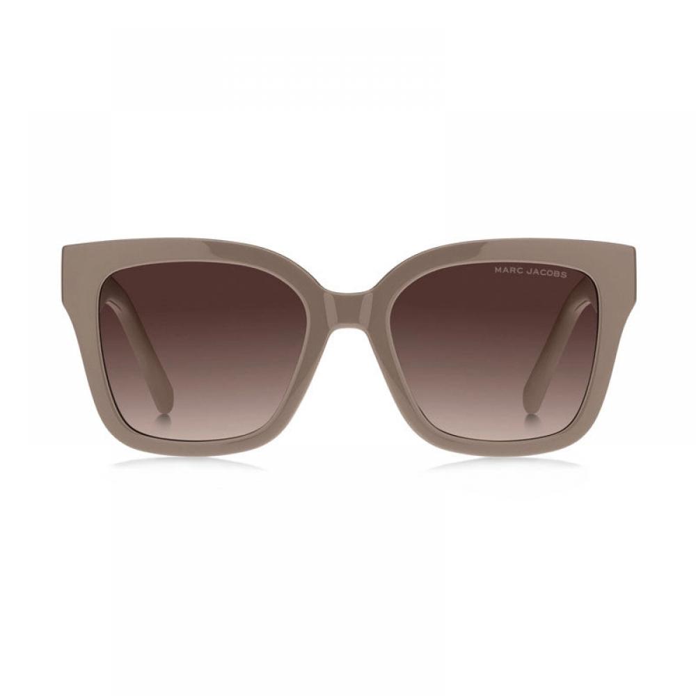 Marc Jacobs Sunglasses Square Full Rim  Beige Frame And Brown Gradient Lens Marc