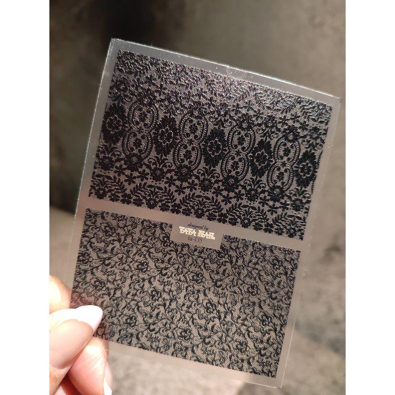 

Wedding Lace Dreamy Black Decals Ornament Bride Nail 135. Black full armour Lace