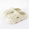 Trendy Couple Hollow Out Clogs Heighten Sole Comfort Cloud Cushion Anti-slip Indoor Outdoor Shoes