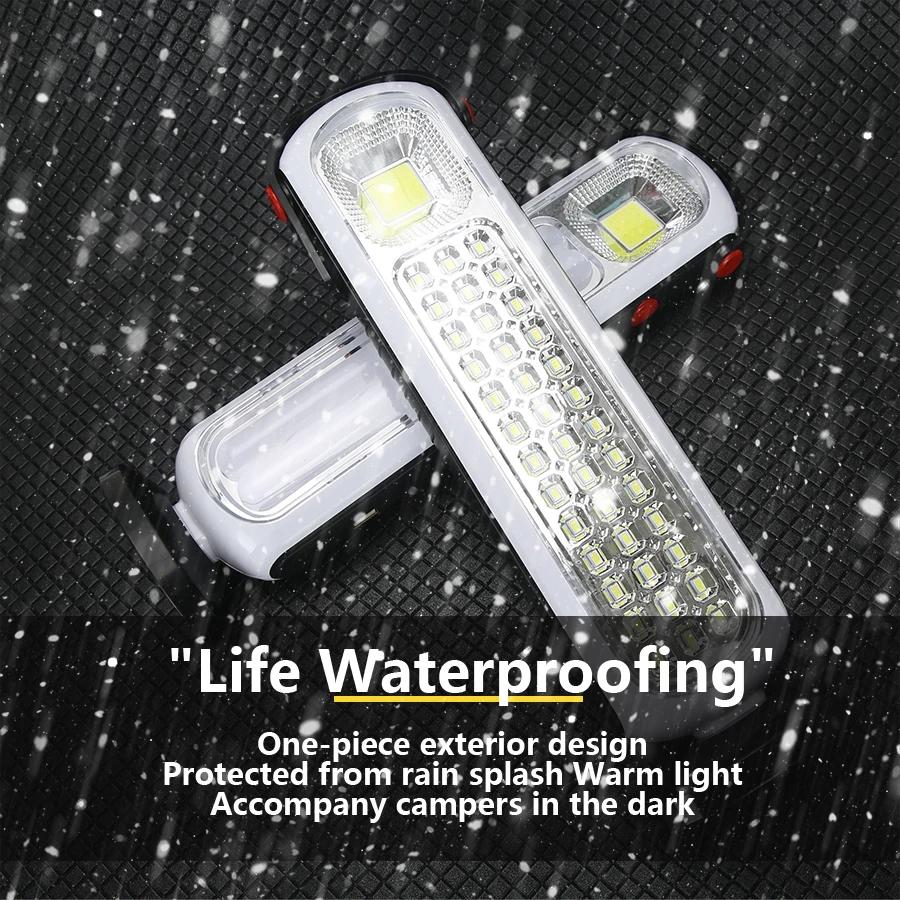 2200mah Battery Outdoor Solar Light LED Lamp Portable Hook Up Camping Emergency Light  USB Rechargeable Bulbs Fishing Lantern