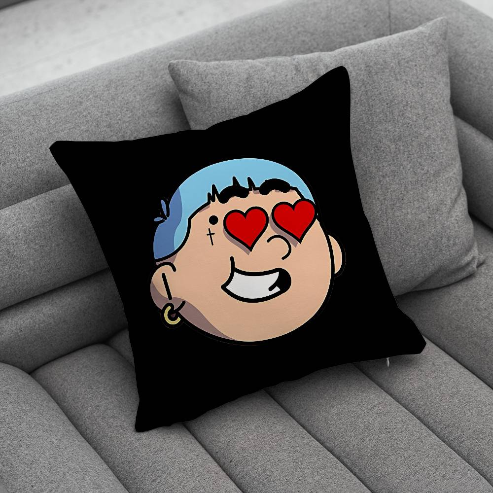 Blessd Cantante Rapper Pillow Case For Home Bedroom Car Office Decoration Living Room Sofa Cushion Cover Suitable