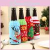 High Quality Knitted Christmas Beer Bottle Cover Set With Festive Snowflakes And Reindeer Designs For Holiday Decor