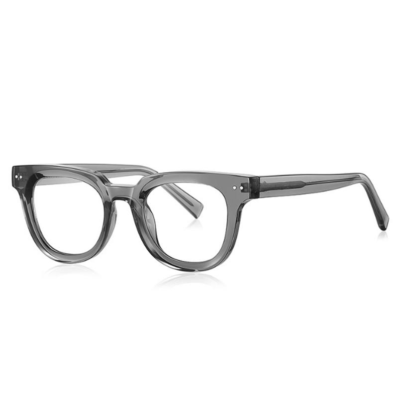 Retro Flat Top Glasses Acetate CP Core Minimalist Optical Frame Prescription Eyeglasses Simple Nail Design
