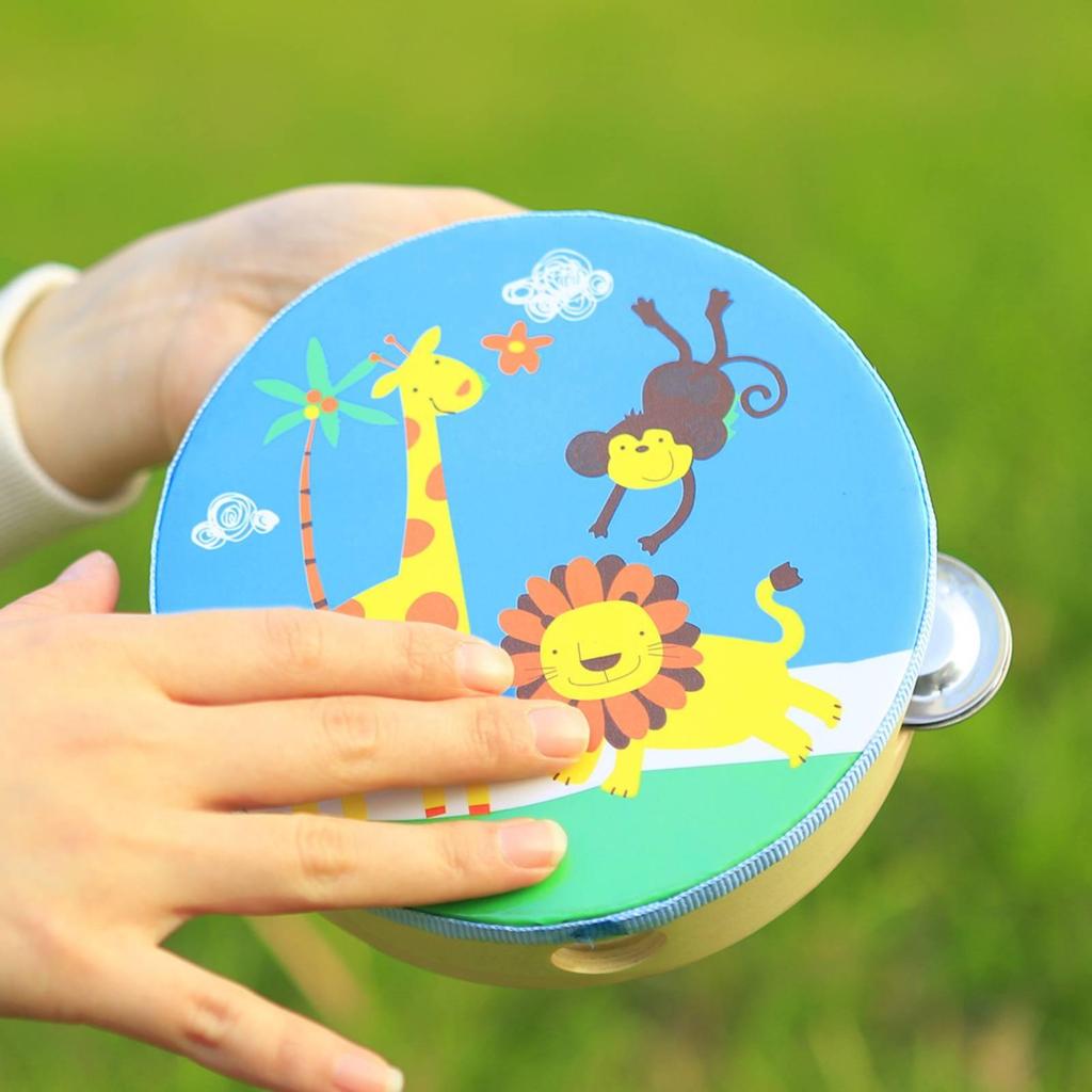 Handheld Tambourine Easy-to-Grip Sensory-Friendly for Classroom, Kids